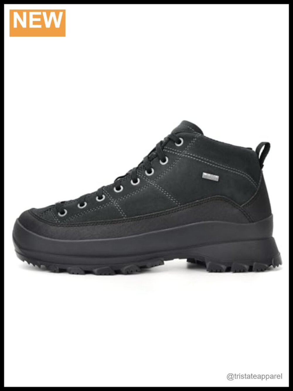 Men's Waterproof Leather Hiking Boots Ankle High Lace-Up Outdoor